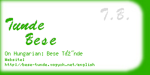 tunde bese business card